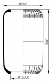 Luftfederbalg fr Mercedes Benz , Evobus , Setra , Kssbohrer , Volvo